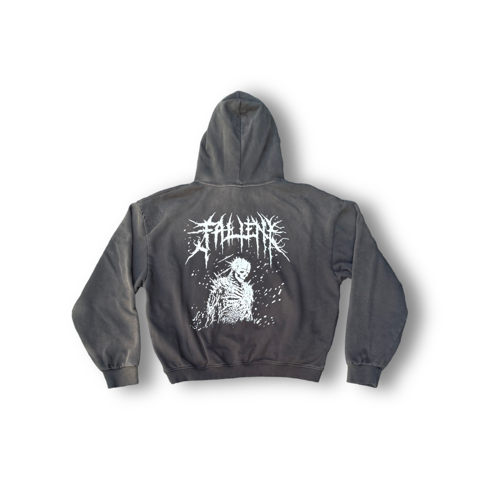 Fallen Pocketless Hoodie (Black) - Drewzy Dripz