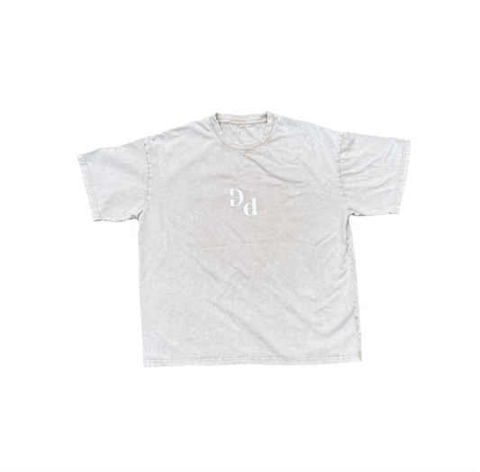 Simply Smile Snow Washed & Loose T-Shirt (Apricot)