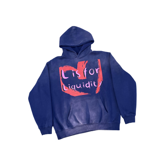 Liquidity Heavyweight & Sunfade Hoodie (Dark Blue)